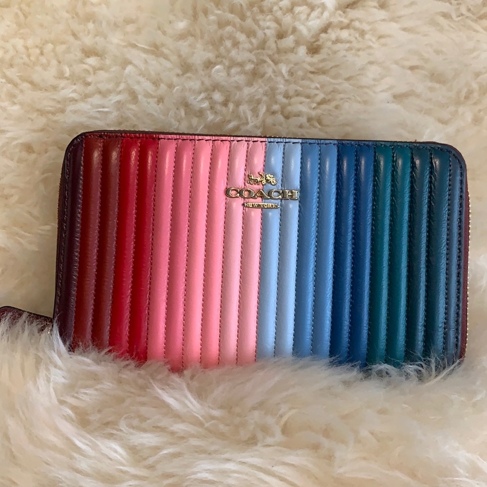 Rainbow coach wallet